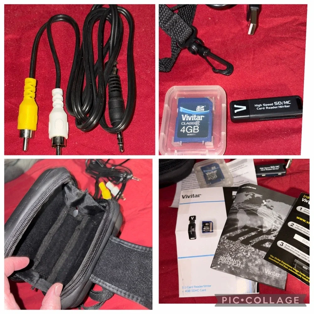 Working Vintage Vivitar DVR 508 W/ Accessories, SB Card, Case & Paperwork